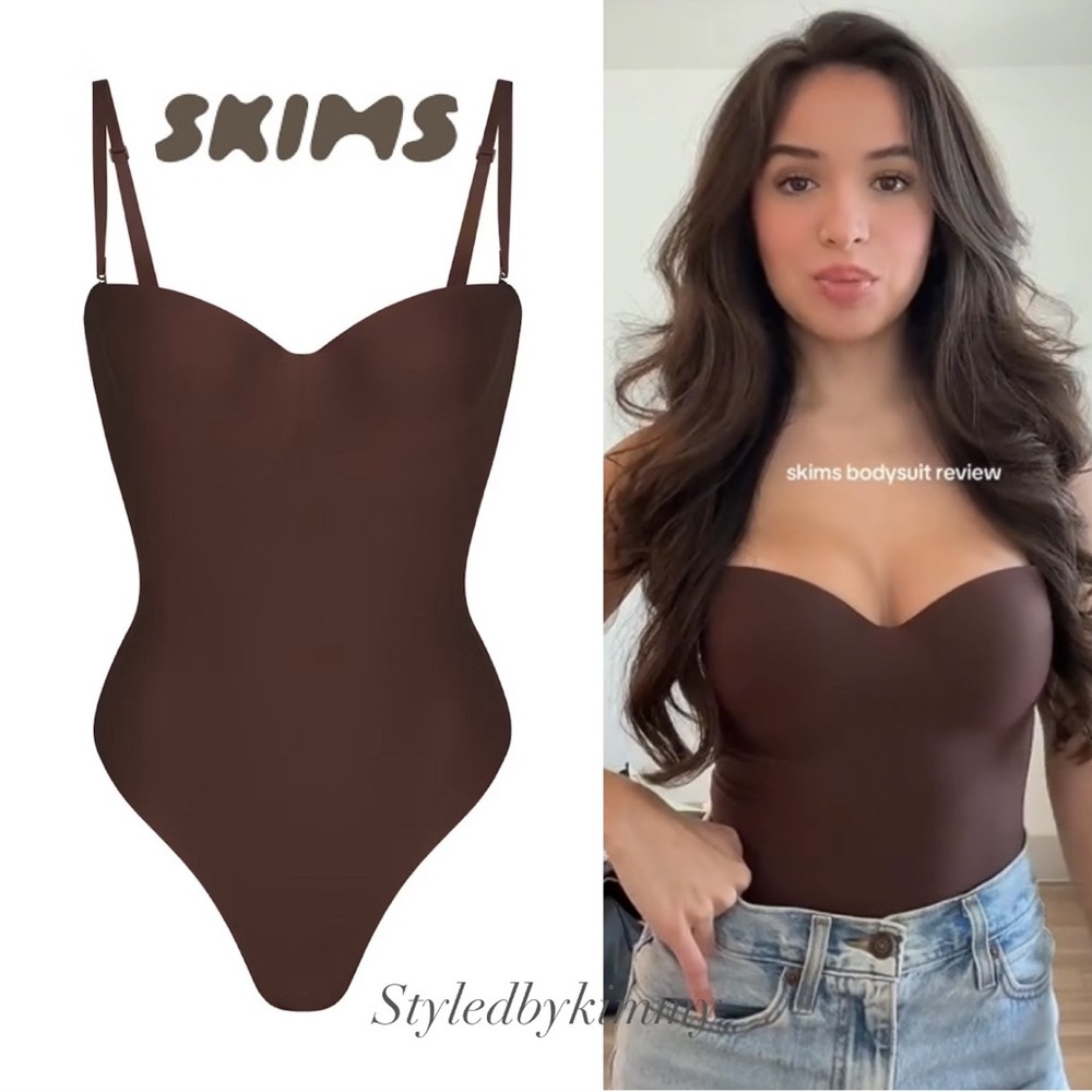 SKIMS BODY CONTOUR LIFT UNDERWIRE THONG BODYSUIT SIZE S SMALL COCOA NWT NEW